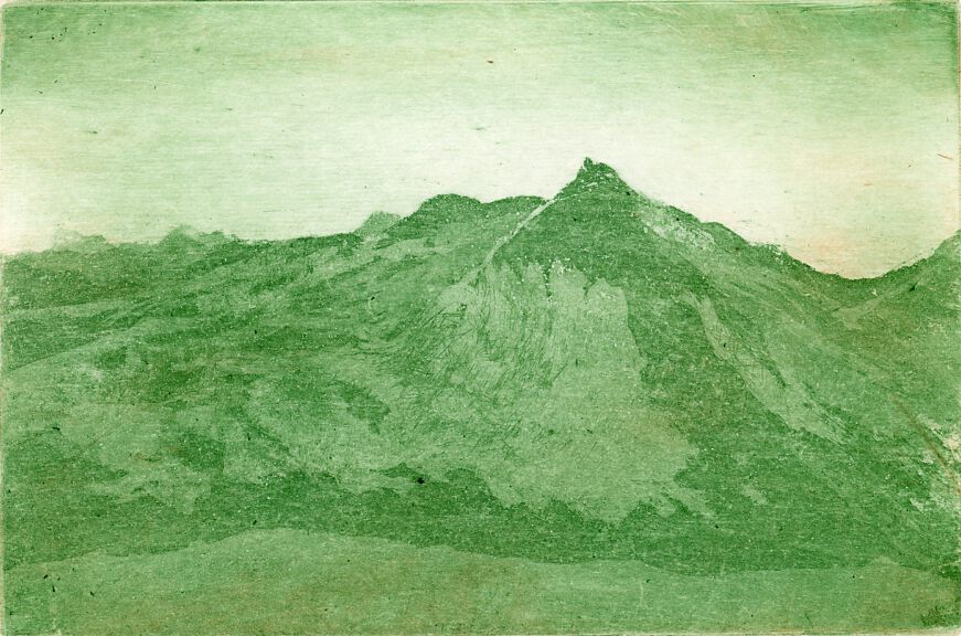 Grüner Berg 10x15 cm