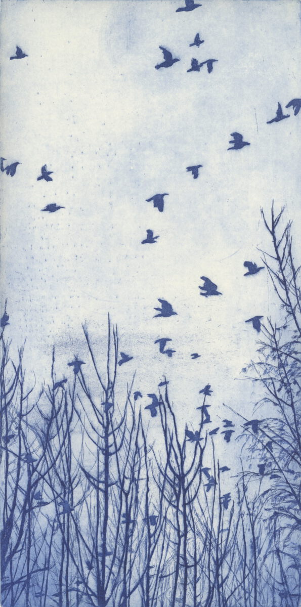 Krähenflug 40x20 cm